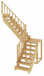 Лестница на второй этаж К-002м/4 Левая