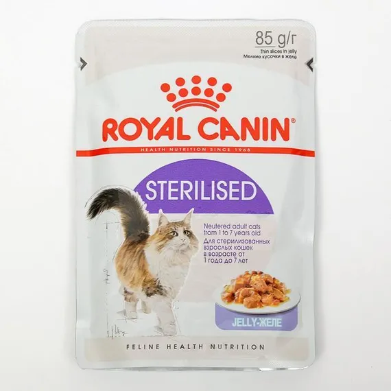 Влажный корм RC Sterilised для стерилизованных кошек, в желе, пауч, 85 г