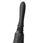 Чёрная компактная секс-машина 37,9см с двумя насадками и функцией нагрева Zalo Sesh Compact Sex Machine Obsidian Black