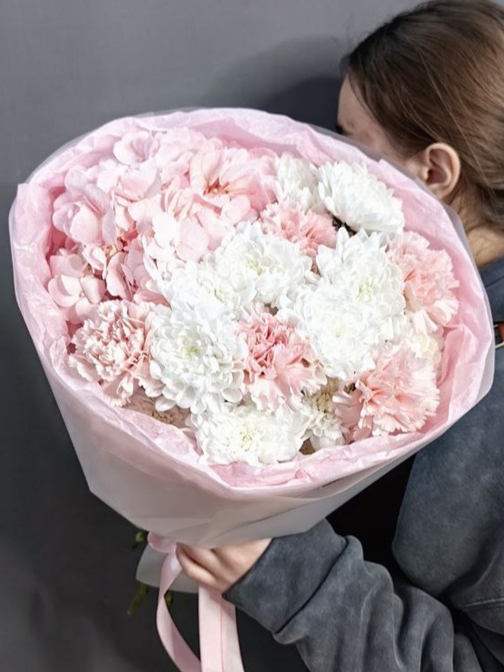 Авторский букет в розовой гамме