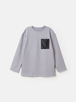 Свитшот облегченный "Туман" с карманом из эко-кожи 7+