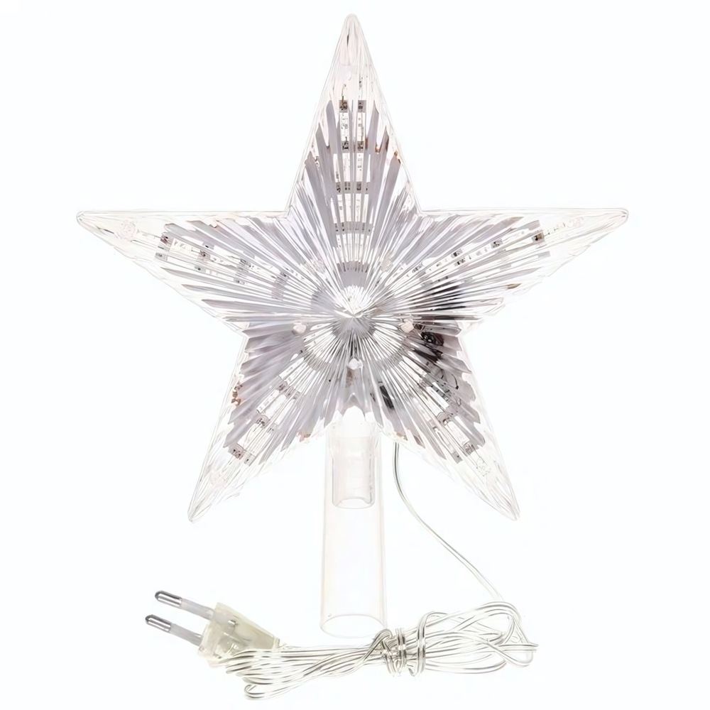 ЗВЕЗДА ДЛЯ ЁЛКИ "Луч" 28 ламп, 17,5 см, Мультицвет (Серпантин)