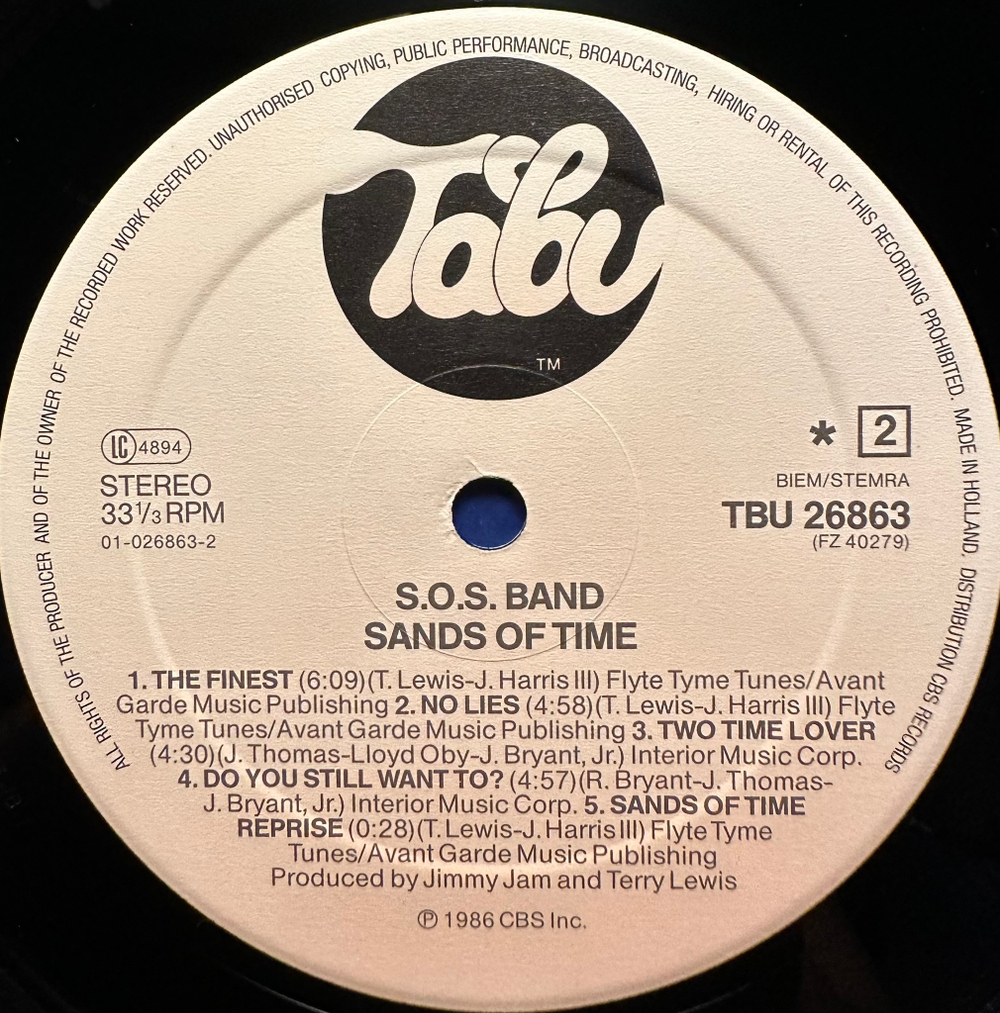 The S.O.S. Band - Sands Of Time (Голландия 1986г.)