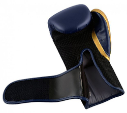 Перчатки боксерские Hybrid 150 темносине-золотые adiH150TGW