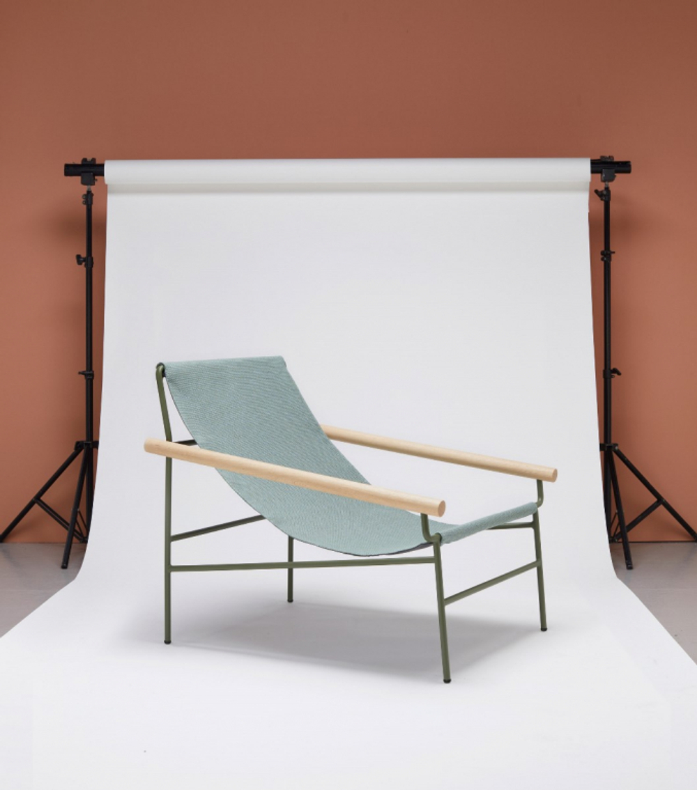 Кресло лаунж металлическое Scab Design Dress Code Smart Indoor, оливковый, голубой