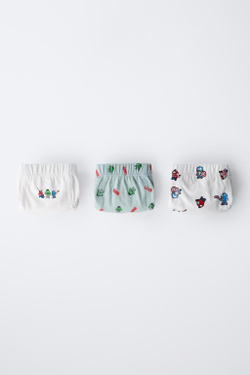 ZARA НАБОР ИЗ ТРЕХ ТРУСОВ "THE AVENGERS © MARVEL", БЕЛЫЙ