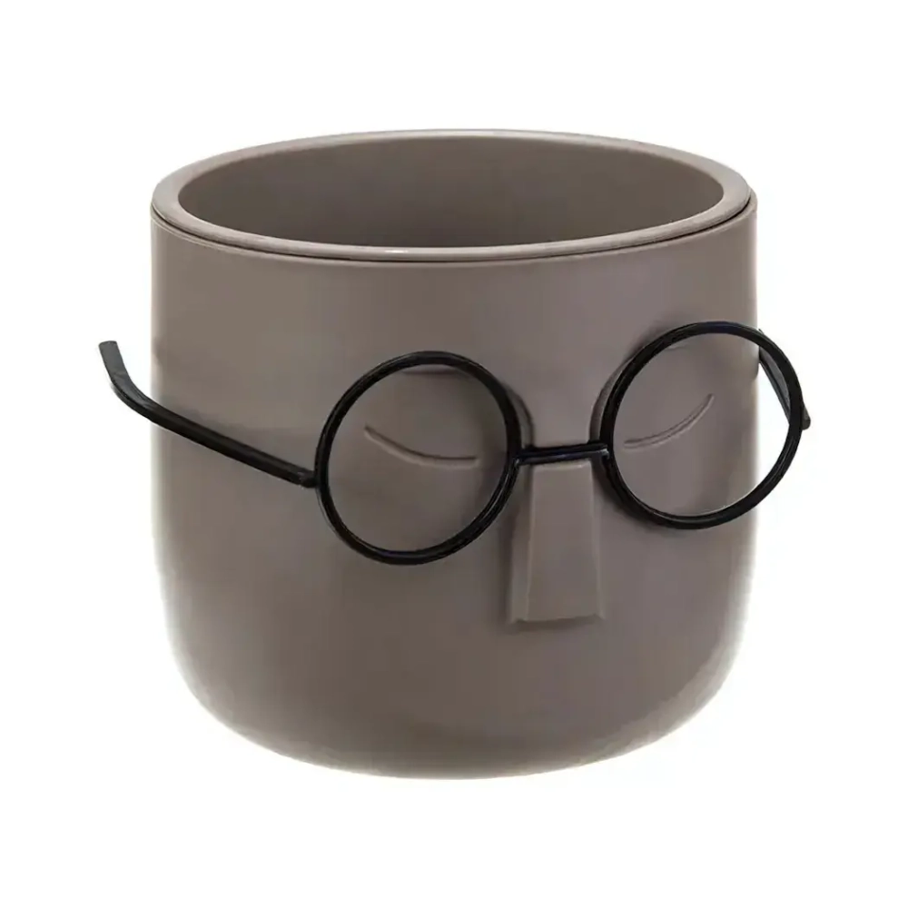 Кашпо СТИВ D115мм 0,65л со вставкой французский серый