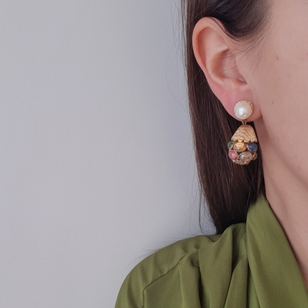 Клипсы с кабошонами