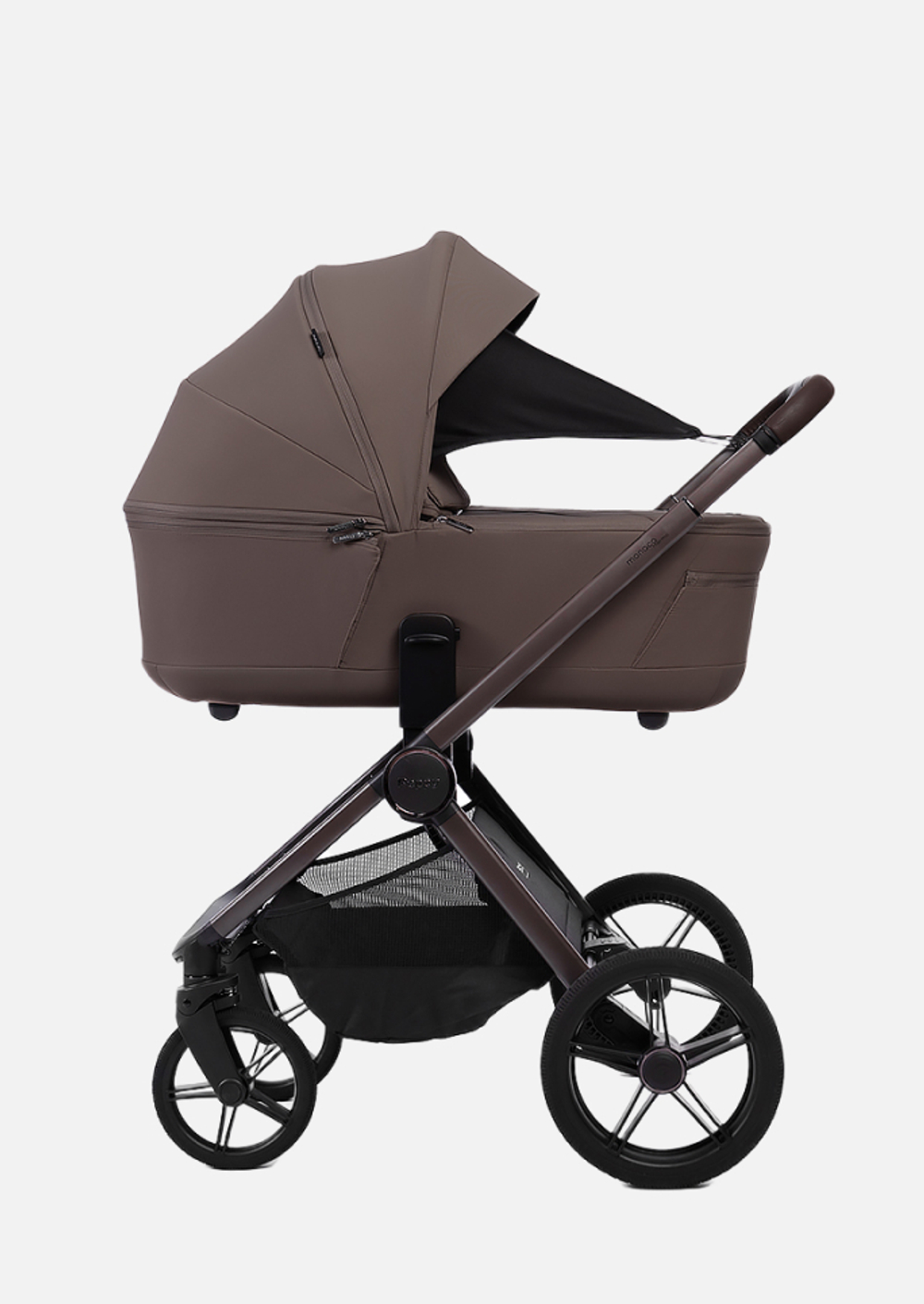 Peppy Коляска детская Monaco thermo 2 в 1 Mocca (кофе), рама серо-коричневая