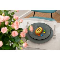 Набор обеденных тарелок Soft Ripples, Ø27 см, серые, 2 шт.