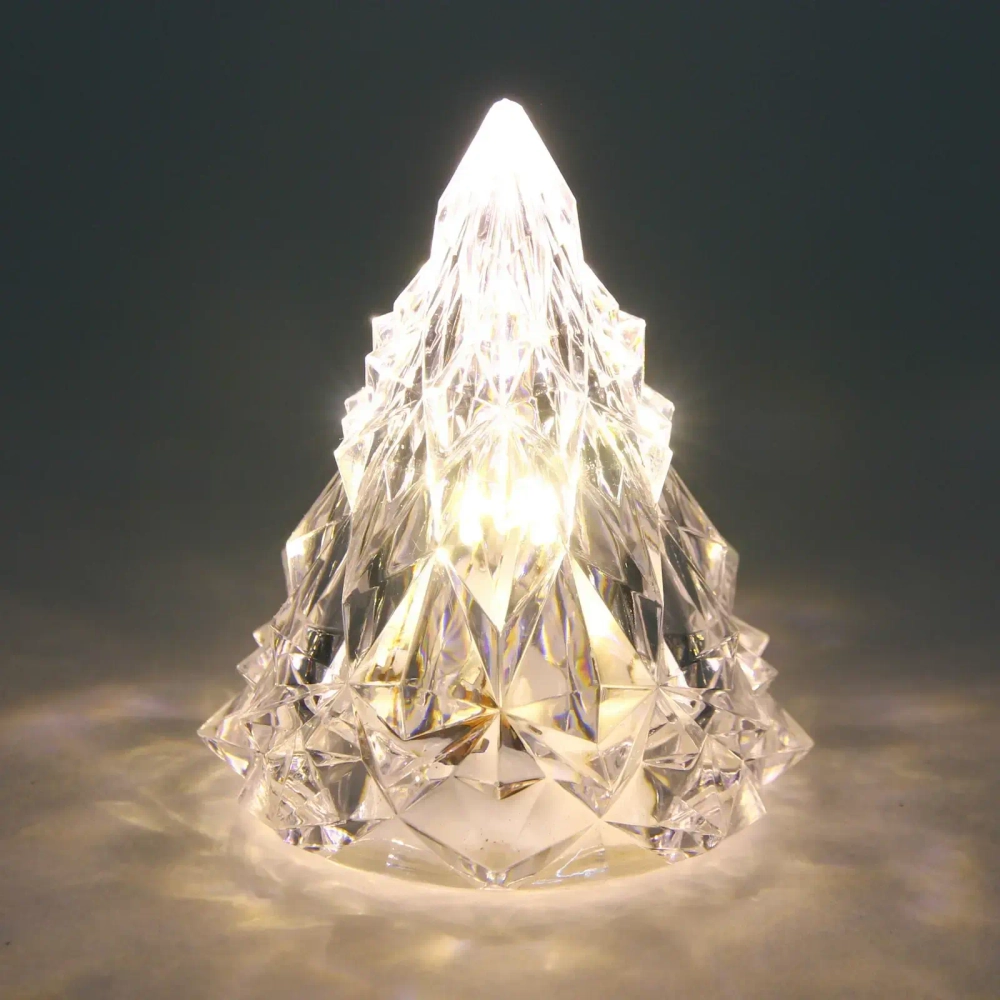 Сувенир с подсветкой «Кристальная ёлочка» 6,5*8 см, Белый