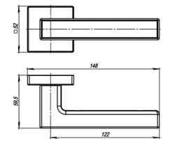 Ручка раздельная K.USQ52.SCREEN (SCREEN USQ8) BB/SBB-17 кор.бронза/мат.кор.бронза