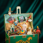 Винтаж: Музыкальная рождественская шкатулка фирмы ENESCO «Сундук с игрушками»