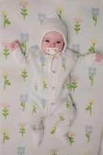 Плед вязаный (цветочные мечты) (90*90)