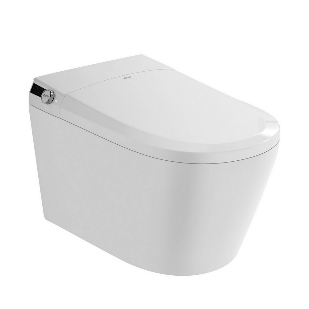 Комплект ABBER подвесной электронный унитаз-биде Bequem AC1119S белый с импульсным смывом с инсталляцией AC0101P