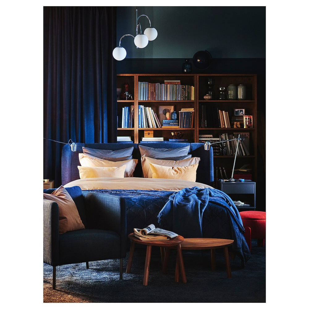 IKEA SIMRISHAMN  (ИКЕА СИМРИСХАМН)  -  Подвесной светильник, 3-рожковый, хром/опаловое белое стекло, 55 см