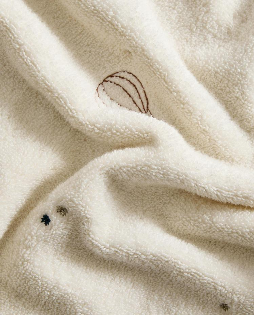 ZARA HOME ДЕТСКОЕ ПОЛОТЕНЦЕ С ВЫШИВКОЙ, СВЕТЛО-БЕЖЕВЫЙ