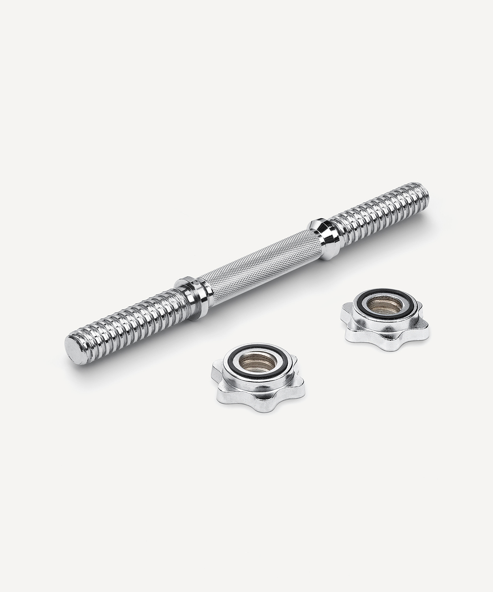 Гриф гантельный BB-107 d=25 мм, металлический, хромированный, 35 см