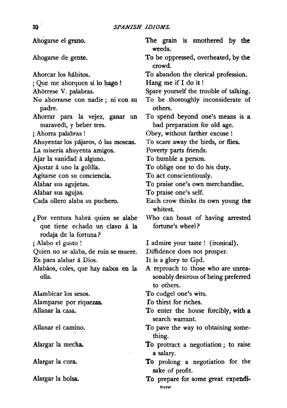 Spanish idioms with their English equivalents embracing nearly ten thousand | Sarah Cary Becker