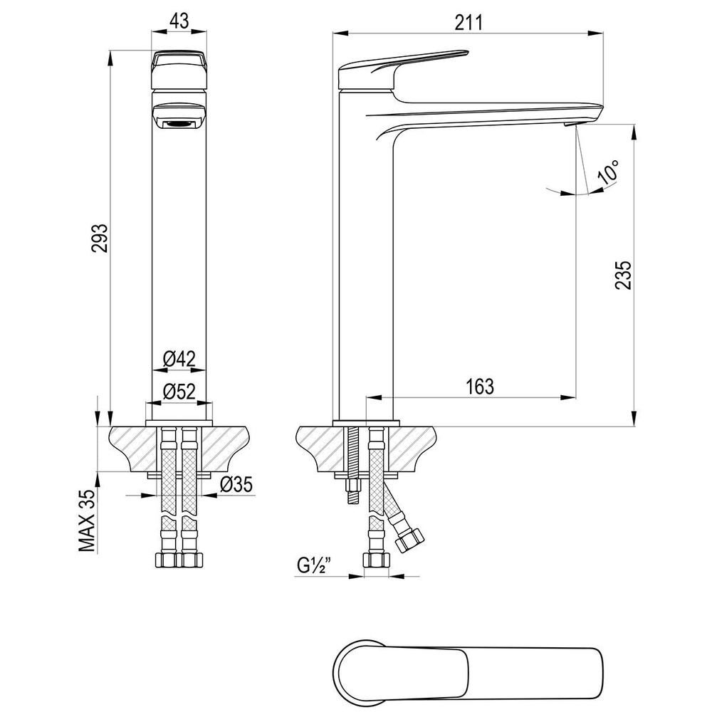 Смеситель Lemark Verba LM11409C для раковины