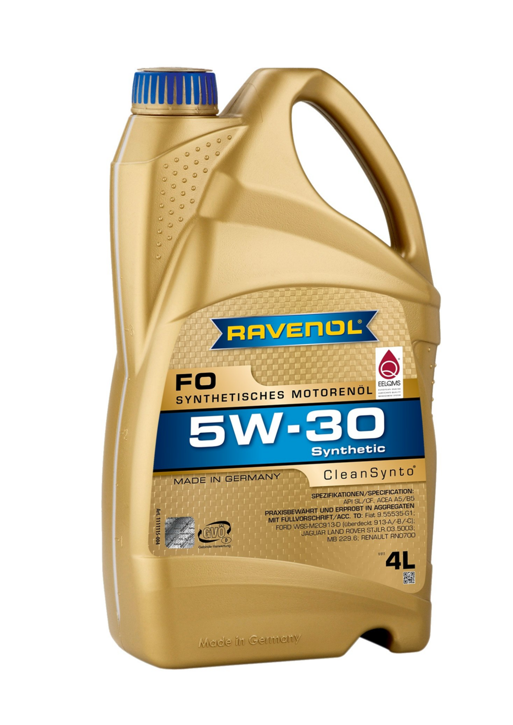 Моторное масло Ravenol FO 5W-30, синтетическое, 4 л