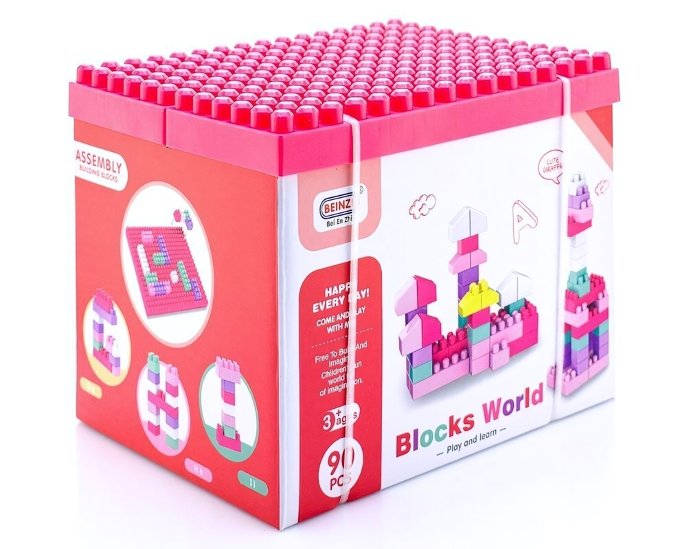 Конструктор блочный 90эл., кор 6680-8