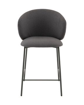 Стул полубарный Блейз велюр серый, каркас серый