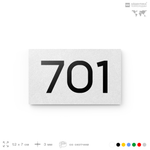 Номер на дверь 701, табличка на дверь для офиса, квартиры, кабинета, аудитории, склада, белая 120х70 мм, Айдентика Технолоджи