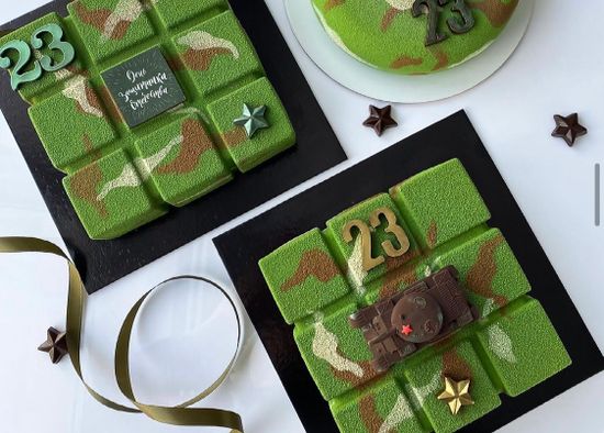 Торт на 23 февраля с танком №1073