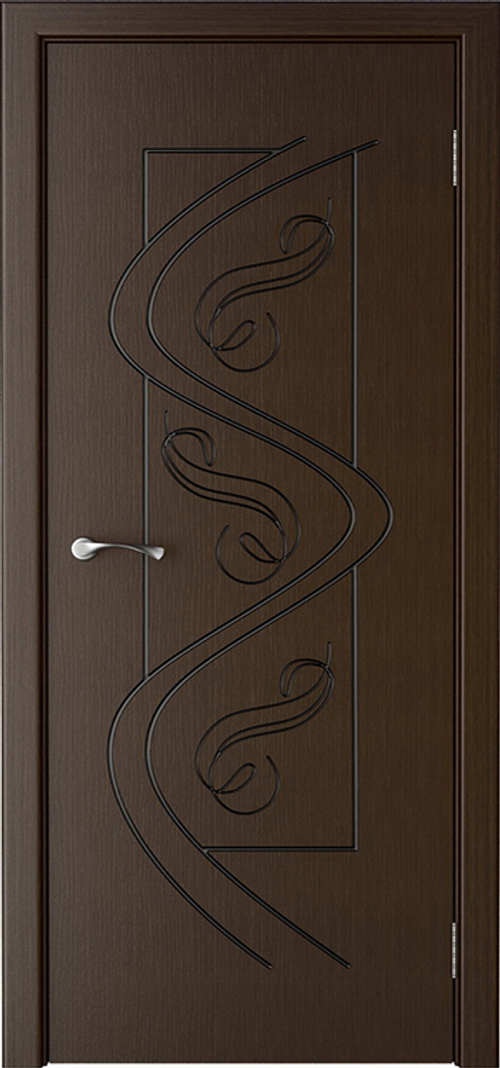 Межкомнатная дверь Вега глухая / Цвет Венге / Двери Верда