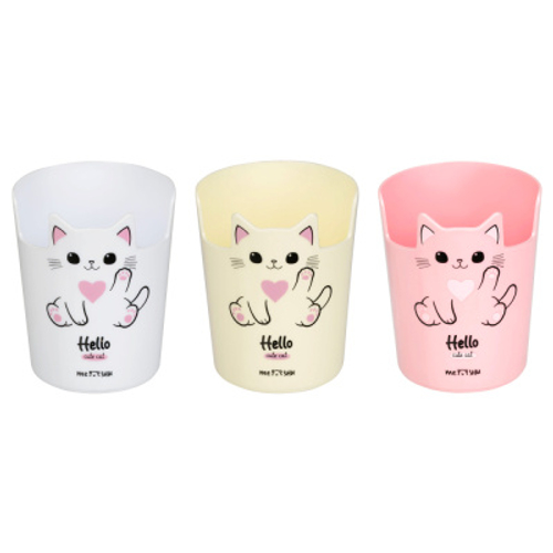 Подставка-стакан MESHU "Meow", пластиковая, ассорти