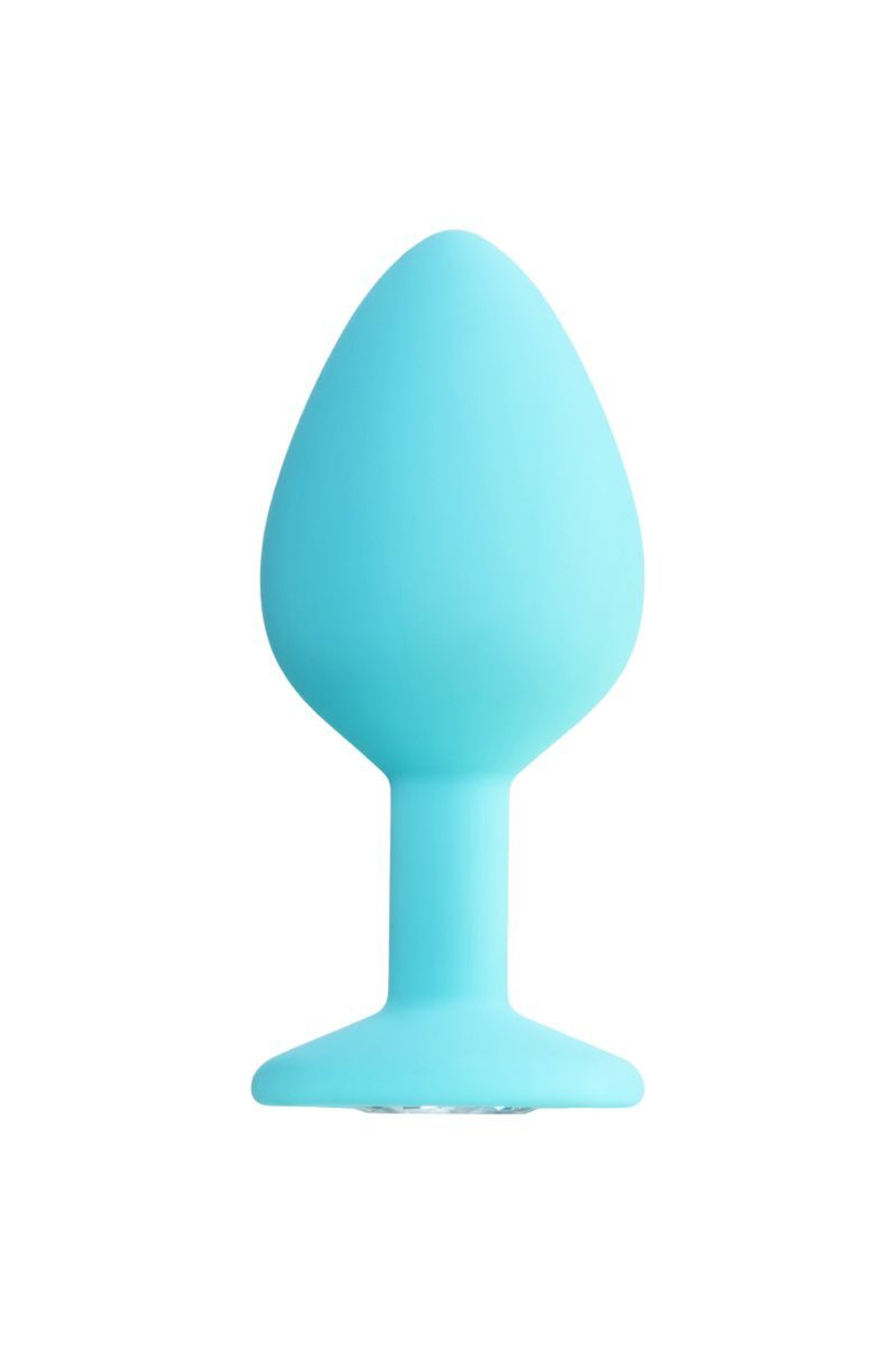 Мятная анальная втулка Brilliant с прозрачным кристаллом - 8 см. (Цвет: прозрачный)