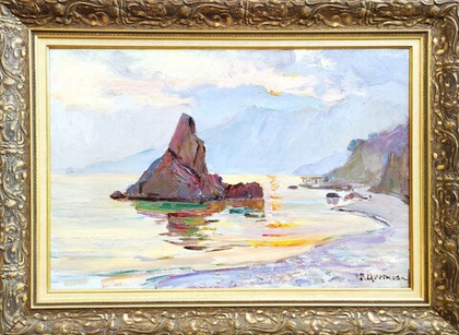 Картина Цветковой В.П. "Морской пейзаж" холст/масло 60х90