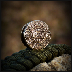 Бусина - вставка для браслета из паракорда "Майя" , латунь