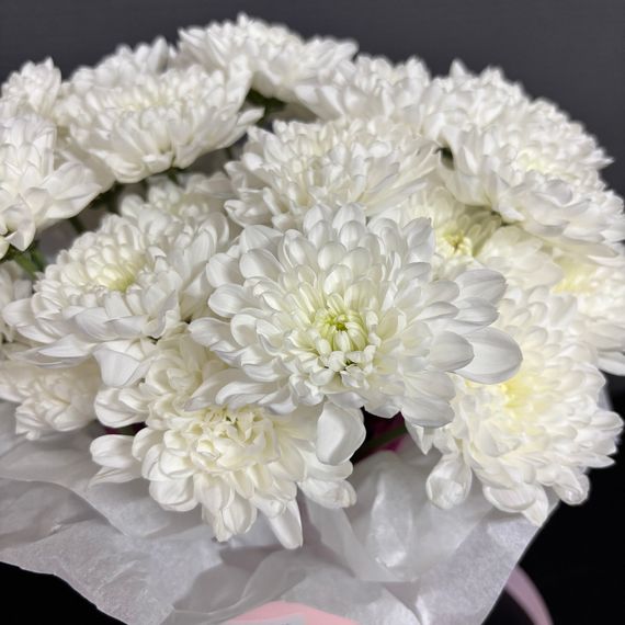 Цветочная композиция из хризантем, размер S