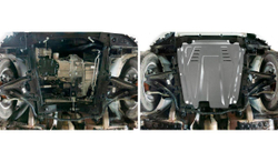 Защита картера и КПП Rival для Lada Largus (V - 1.6) 2012-2021 2021-н.в./Lada Xray (V - 1.6 (110 л.с.); 1.8) 2015-н.в./Lada Xray Cross (V - 1.8) 2018-н.в./Nissan Almera G15 (V - 1.6) 2012-2018/Renault Logan I (V - 1.4; 1.6) 2004-2015/Renault Logan II (V - 1.6) 2014-2018 2018-н.в./Renault Sandero I (V - 1.4; 1.6) 2009-2014/Renault Sandero II (V - 1.6) 2014-2018 2018-н.в./Renault Sandero Stepway I, II (V - 1.6) 2010-2018 2018-н.в., штампованная, алюминий 3 мм, с крепежом, 333.6027.1