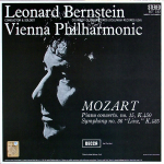 Leonard Bernstein, Vienna Philharmonic Orchestra / Mozart: Symphony No. 36 "Linz" K.425, Piano Concerto No. 15, K.450 (LP)