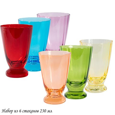 Lenardi 584-038 Набор из 6 стаканов 230мл в под.уп.(х4)Стекло