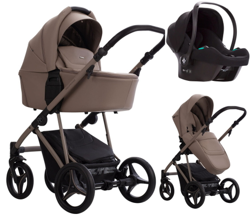 Детская коляска Bebetto Pelpasso Pro 3 в 1 с автокреслом Avionaut Cosmo 04 Св.бежевая кожа