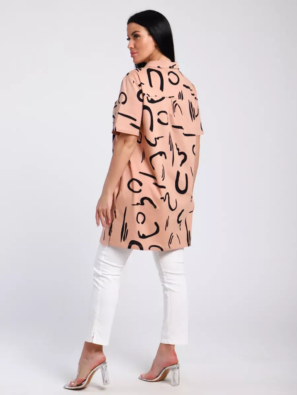 Туника-рубашка хлопок большие размеры