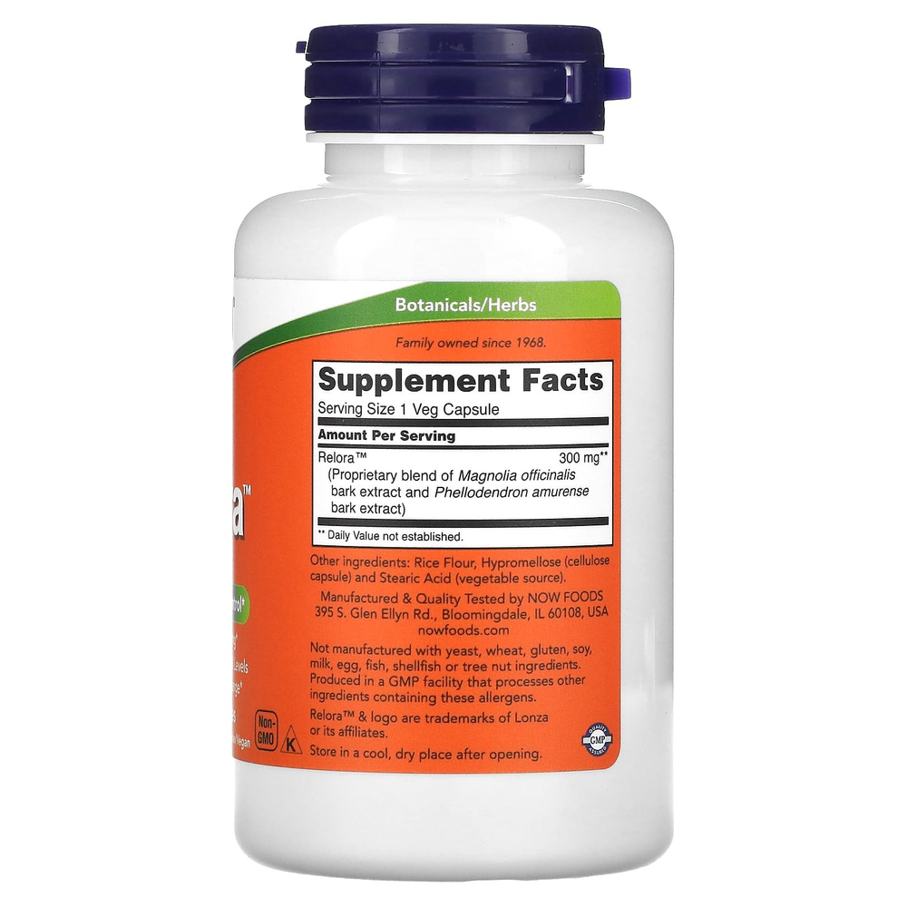 NOW Foods, Relora, 300 мг, 120 растительных капсул