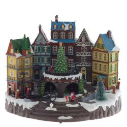 GAEM Фигурка декоративная "Рождество" (4 мелодии, подсвет, движ, 3xAA н/п, +USB), L40 W27 H32 см