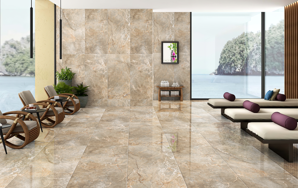 Керамогранит Leopard Marb silve 60x120 см 1.44 м² глянцевый цвет коричневый