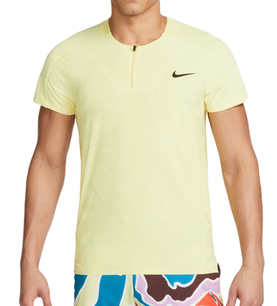 Мужское теннисное поло Nike Court Dri-Fit Adventage Slam Tennis Polo - lemon chiffon/black