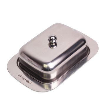 Масленка из нержавеющей стали Kamille KM 7006 с крышкой