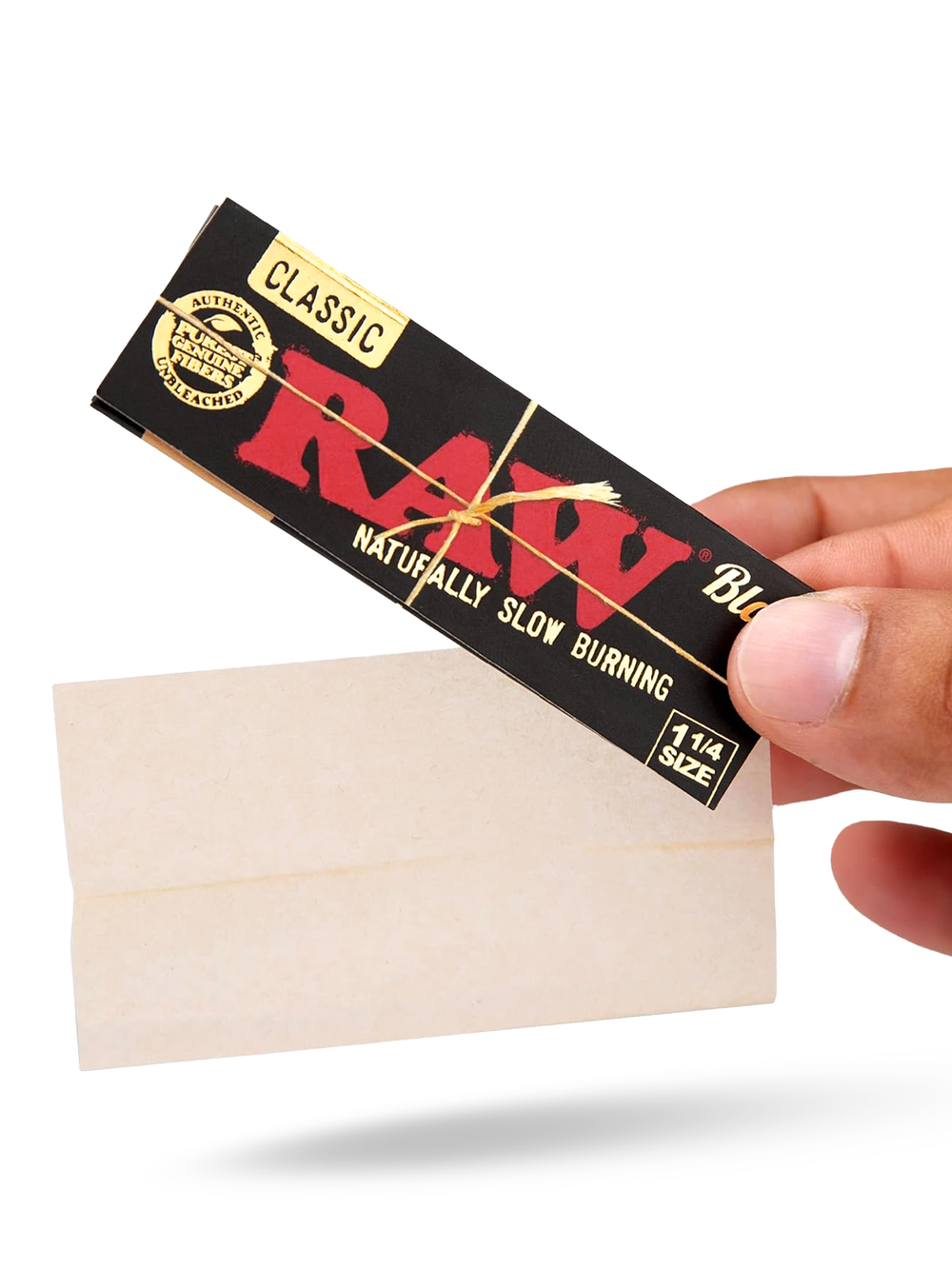 24уп. Бумажки RAW BLACK Classic Unrefined 1.25 для самокруток, конусов и джоинтов