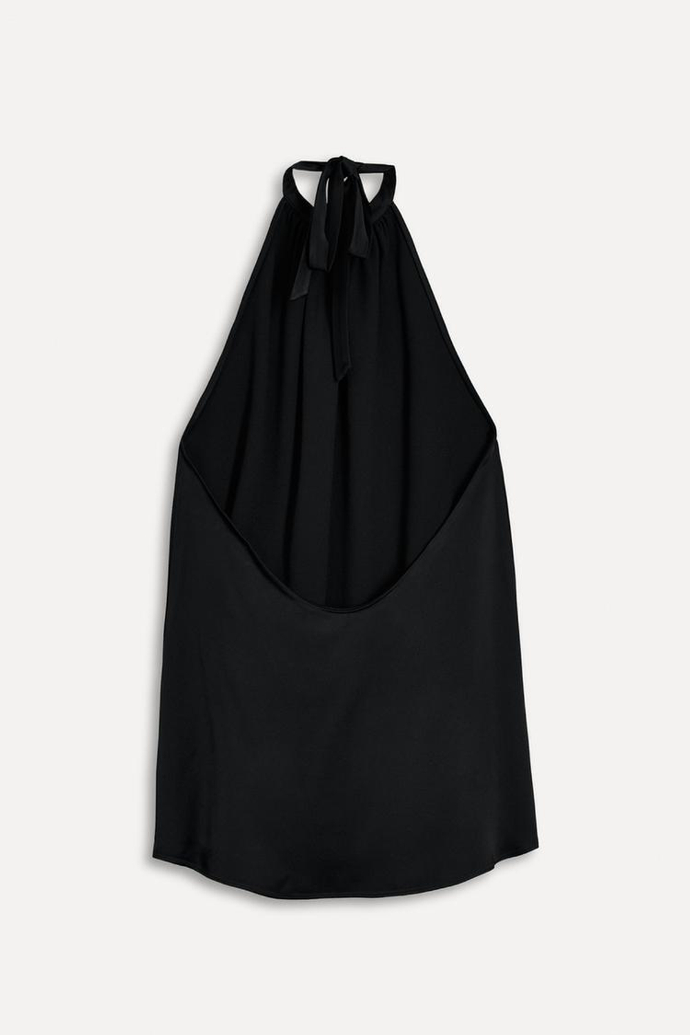 ZARA ТОП С ГОРЛОВИНОЙ ХАЛТЕР И ЗАВЯЗКАМИ — 50TH ANNIVERSARY, ЧЕРНЫЙ