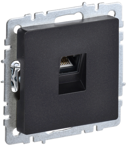 BRITE Розетка компьютерная RJ45 кат.5E РК10-БрЧ черный IEK