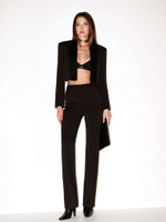 Брюки узкие с высокой посадкой без пояса костюмные