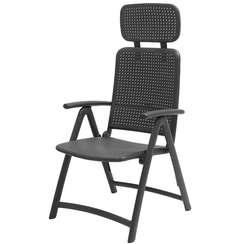 Стул пластиковый складной Acquamarina, антрацит